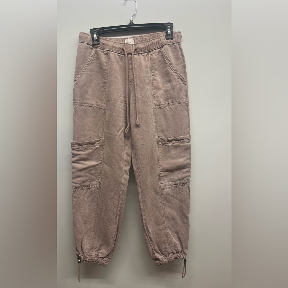 Nicole Miller Dusty Mauve Cargo Jogger Pants